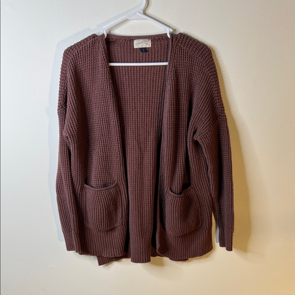 🔴 Universal Thread Women's Burnt Red Open-Front Cardigan Sweater - Size Medium